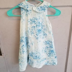 Malley Too Size 5 Girls Blue Floral Sunday Dress